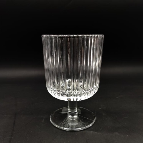 Cheap price ribbed ice cream glass