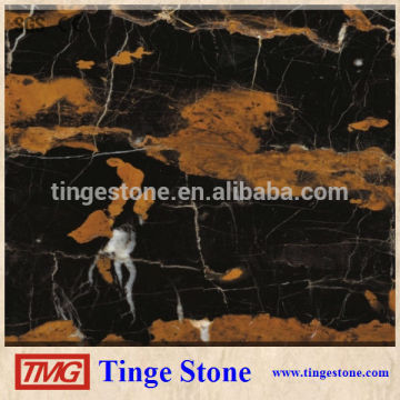 Natural Stone Polished Afghan Black Portoro Marble