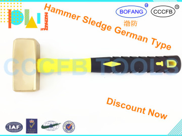 Non-sparking Aluminum Bronze Hammer Sledge German Type With Fiber Handle,Explosion-proof Hammer Sledge