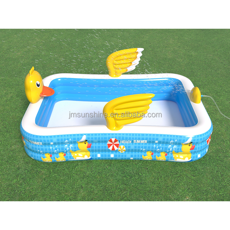 2022 New Splash yellow duck inflatable swimming pool_4