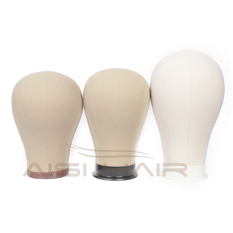 Aisi Hair Canvas Block Head Mannequin Head Weft Wig Display Style Styling Manikin Head Cork Inside Dryer Free Gifts