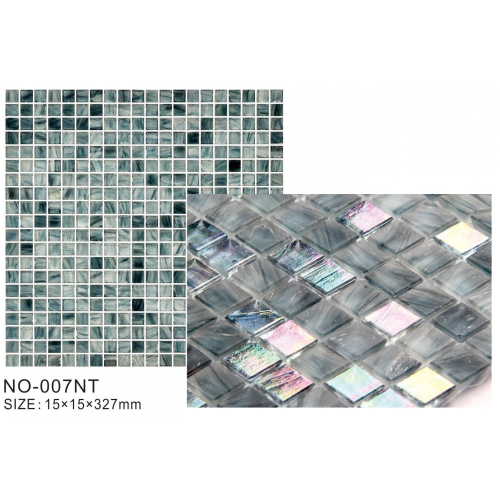 Piastrelle a mosaico moderne Silver Glowing rainbow Ice Series