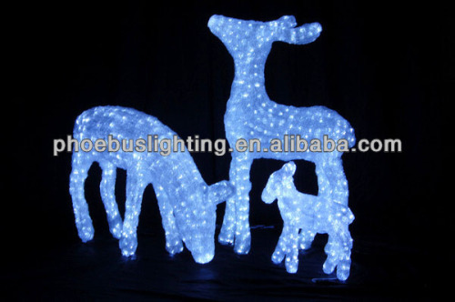 Light Up LED Santa Reindeer Sleigh Christmas Decoration