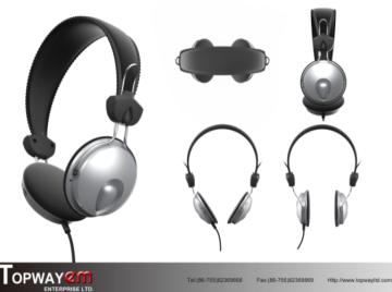 Wired Adjustable On-ear Headphone with volume control mic