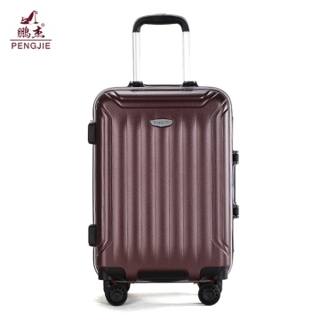 red colour ABS trolley luggage suitcase