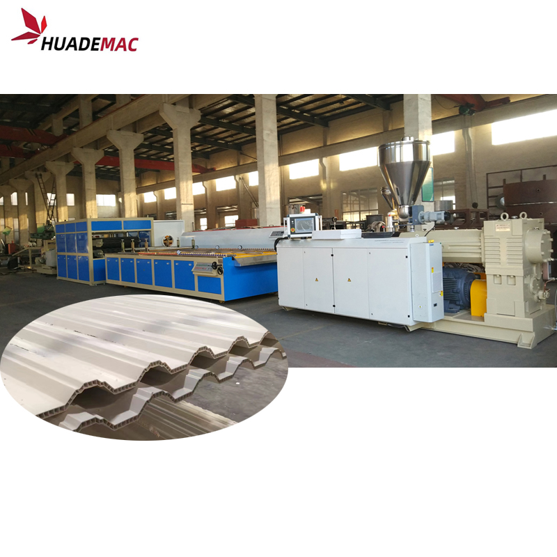 UPVC PVC Hollow Linrougated Roofing Sheet Line