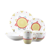 Handpainted Spirals Pattern Rustic Ceramic Tableware