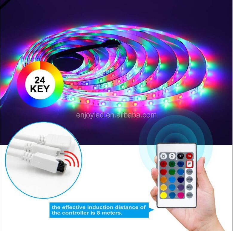 RGBLED light strip RGB5050 5M RGB color variable flexible LED light strip + 24-key remote control + power adapter kit