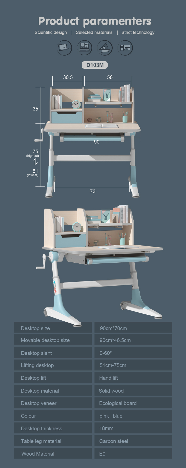 ergonomic study table