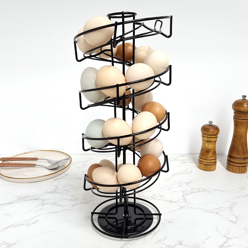 স্ট্যান্ডিং মেটাল আয়রন সর্পিল ডিম র্যাক Standing Metal Iron Spiral Egg Rack
