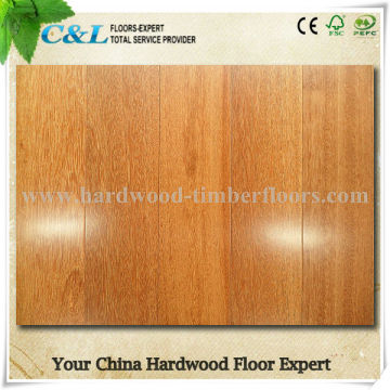 kempas wood parquet flooring smooth