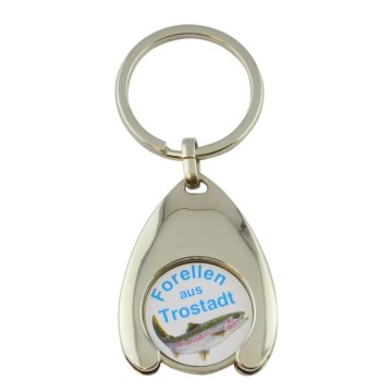 Wishbone Trolley Token Keyring: Custom Logo Metal Key Chain Accessories