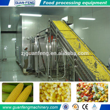 fluidized quick freeze machine and Sweet corn production line