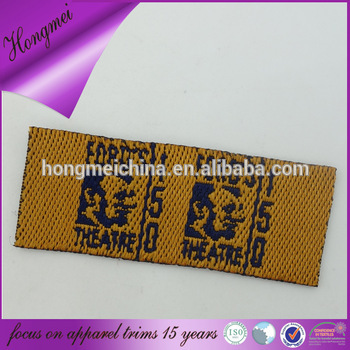 100% polyester woven label jeans label