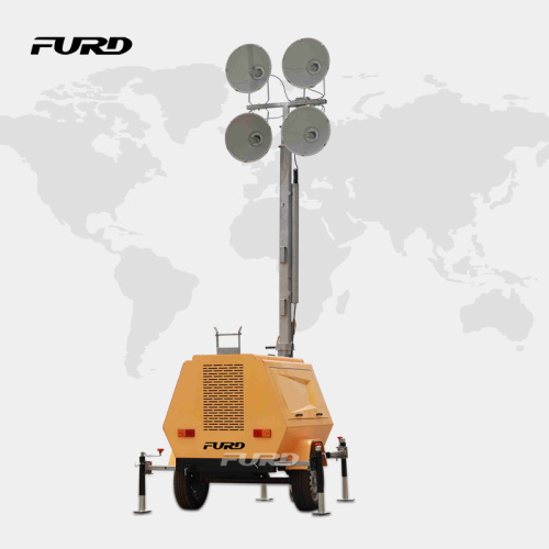 9m mast 4x1000W Towable Mobile Light tower with 10kw Diesel Generator