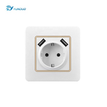Double USB 2A EU Standard Wall Socket