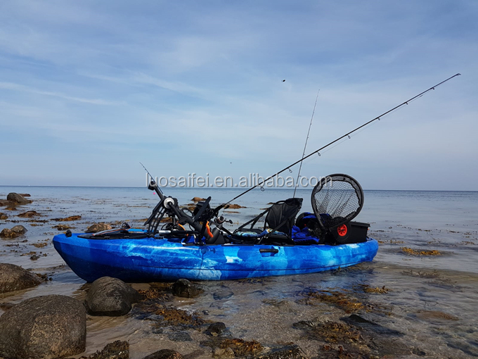 Kayak with pedals sit on kayak fishing