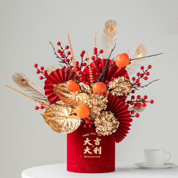 Wholesale Flower Pots for 2025 Lunar New Year and Vietnamese New Year Decorations with Snake Lucky Cards