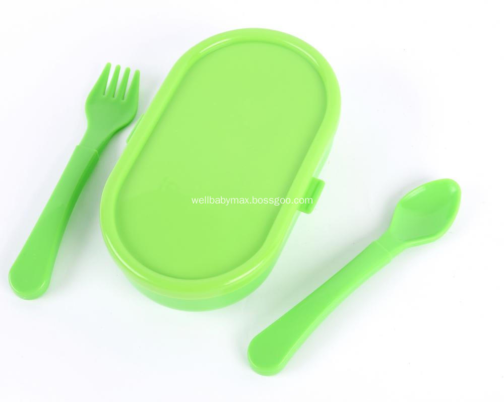 3PCS Baby Feeding Bowl with Spoon and Fork