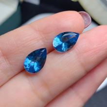 Natural London Blue Topaz Teardrop Shape Loose Stones