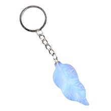 Opalite Handmade Craved Leaf Pendant keychain Accessories
