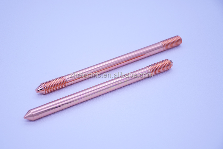 High tensile copper weld earth rod lightning rods price copper bonded ground rod