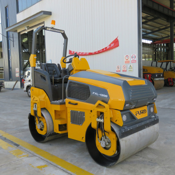 New styling 3 ton double steel wheel high configuration road roller