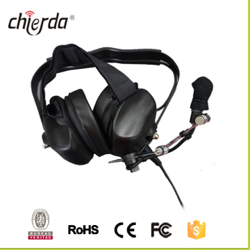 Black noise cancelling helmet microphone waterproof two way radio headset