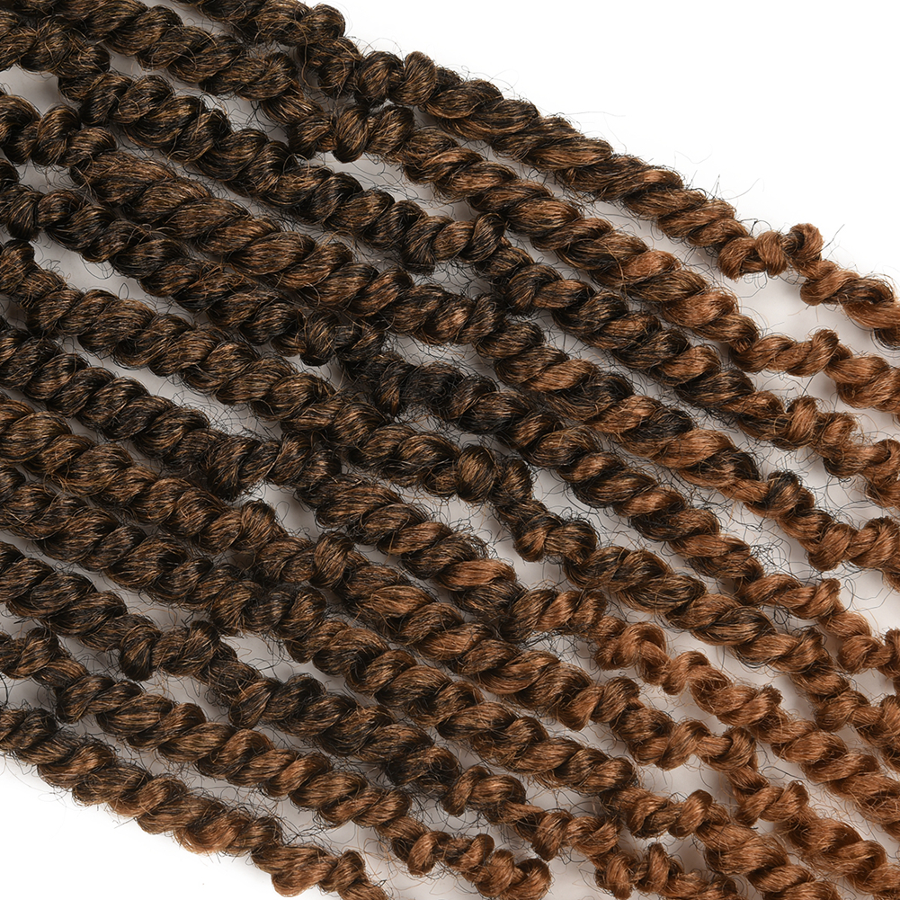 Wholesale cheap 18" pre  passion twist kenya crochet braiding kinky extension water wave hair pre twisted passion twist