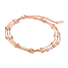 Wholesalae rose gold chain anklets for women