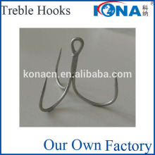 high carbon steel chemical sharpened treble hooks