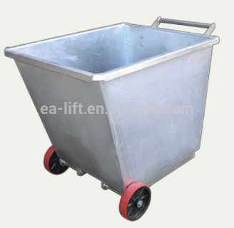 Self Tipping Skips waste hopper with wheels