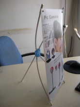 Mini Table Desktop X Banner Stand, Counter top X banner stand