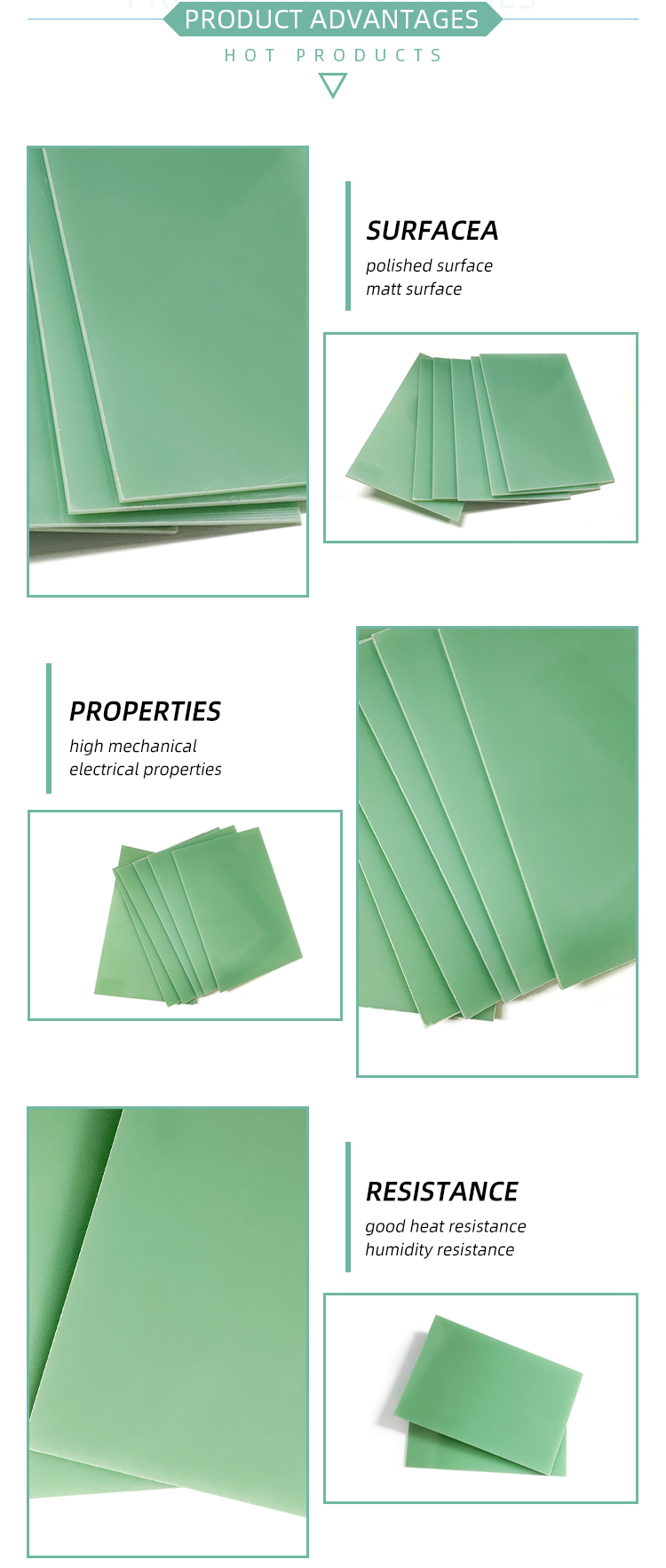 China supplier epoxy glass cloth laminated sheet G10 material glass fiber board