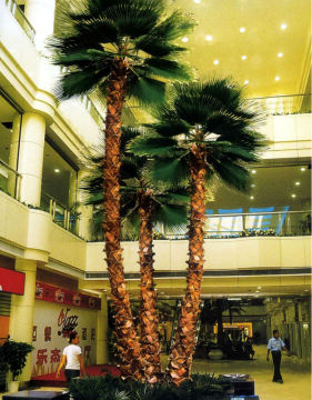 Big artificial washingtonia palm tree for indoor landscape decoration
