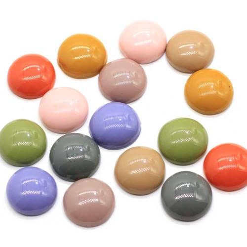 New Resin Design 100Pcs Sweet Candy Flatback Round Beads Cabochon Kids Hair Bow Art Deco Jewelry Making Accessories Shops