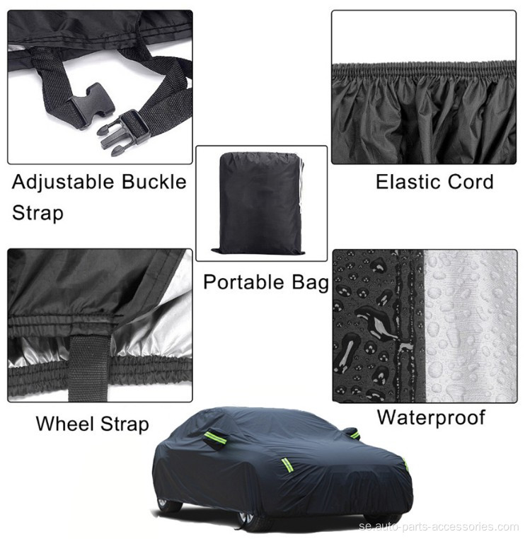 Universal Black Waterproof Full Car Cover Shade Cover