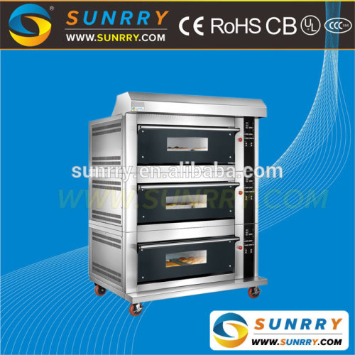 Wholesale bread baking glass door gas deck oven