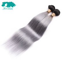grey color human hair extension, grey hair bundles with closure