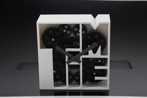 Metal Geometry Gear Desk Clock