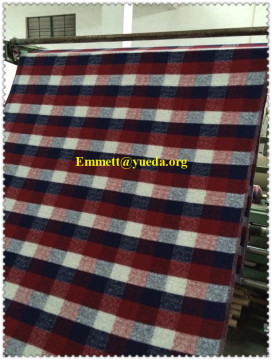 navy red white colors jacquard plaid check patterns knit boiled wool cloth fabric