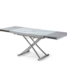 Modern Design Cheap Dining Table Set with Chairs and Tempered Glass