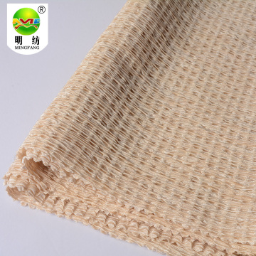 Wholesale 100 polyester white pleated stretchly fabric