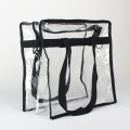 Tote Tote Bag Clear Vinyl PVC dengan tali bahu yang panjang