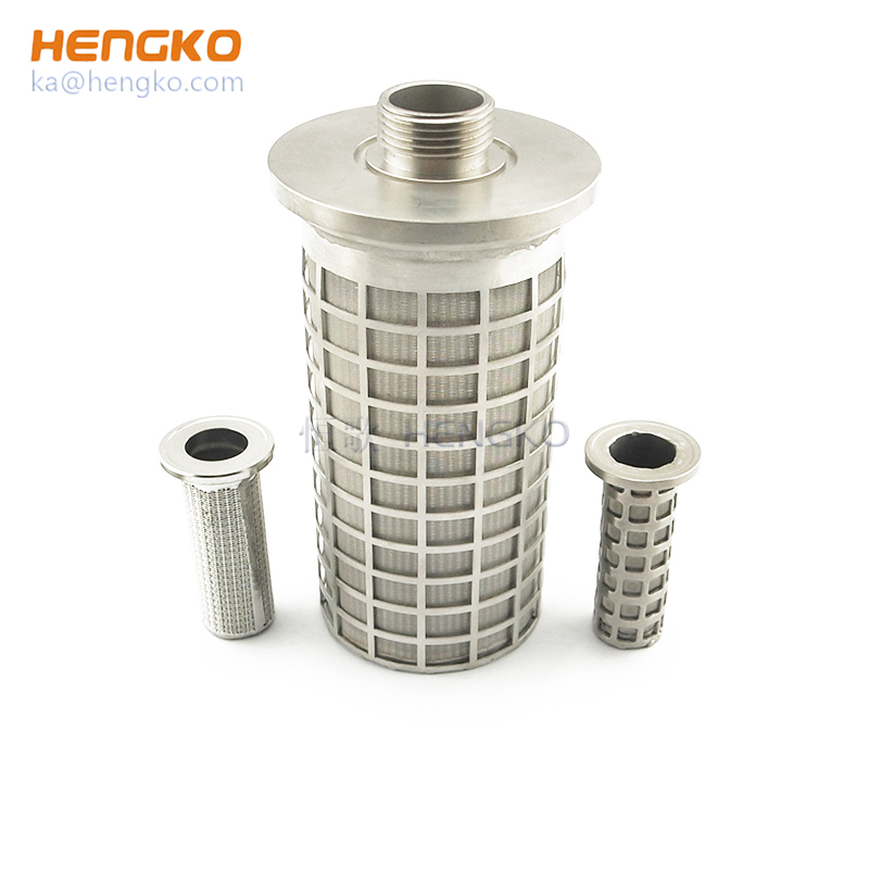 Sintered porous 316 stainless steel bronze metal powder uniaxial cartridges - Double-open structure for larger filtering surface