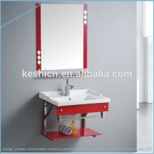 Colorful stainless steel glass basin support bathroom vanity