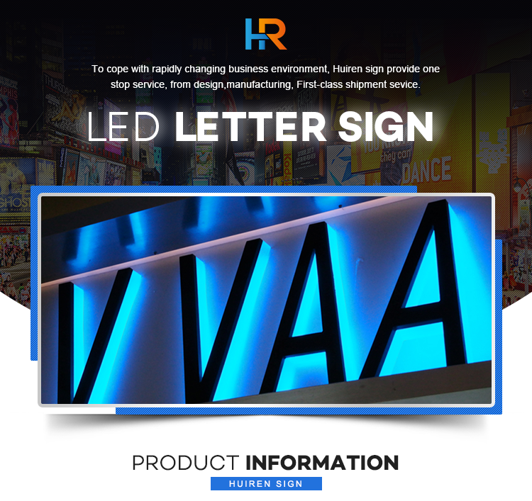 Custom Made Led Backlit Letters Logo Sign Outdoor 3D LED Letter Sign
