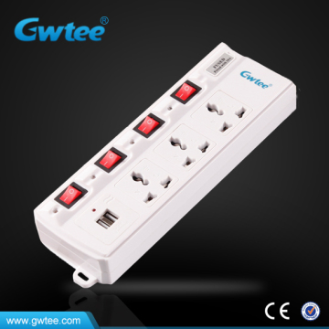 250V universal socket plug with usb charger