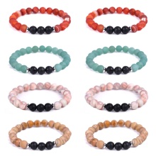 Gemstone 8MM Matte Beads (3PCS Lava Stone) Stretch Beads