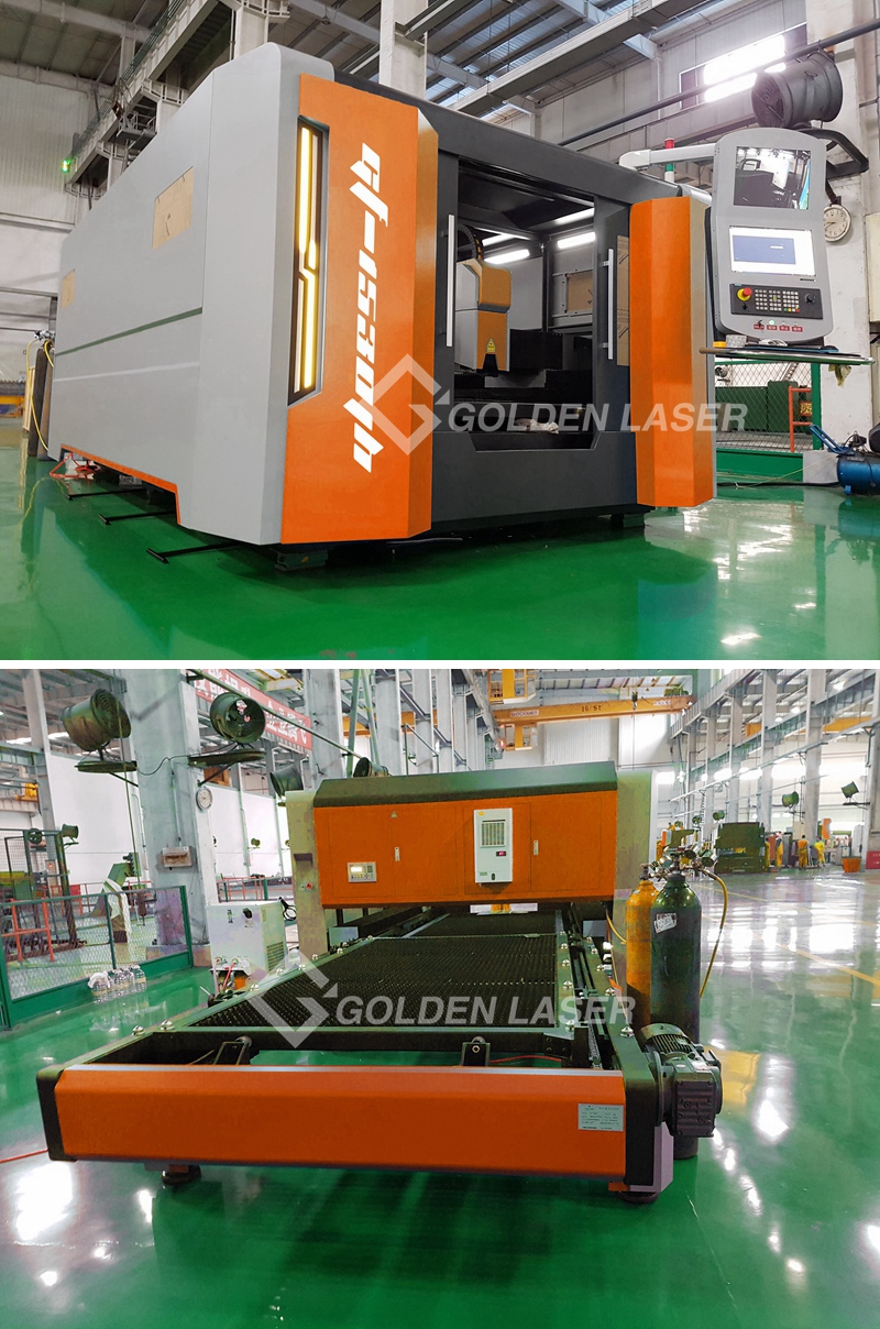 Fiber Laser Cutting Machine GF-1530JH in Customer Factory